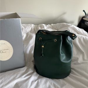AMAZING NEVER BEEN USED vtg 80s Dior bucket bag